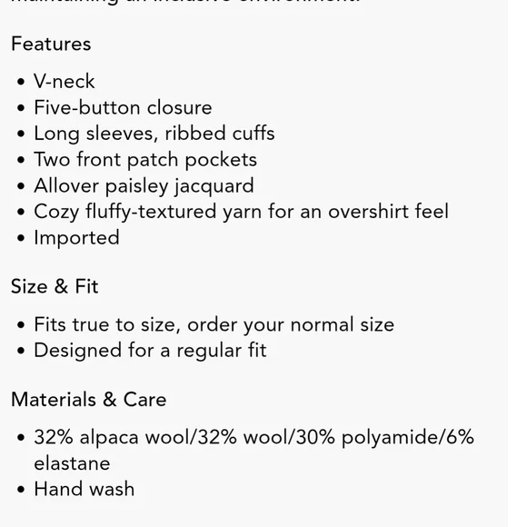 ALLSAINTS MENS BANCAT PAISLEY ALPACA WOOL CARDIGAN - Picture 6 of 16